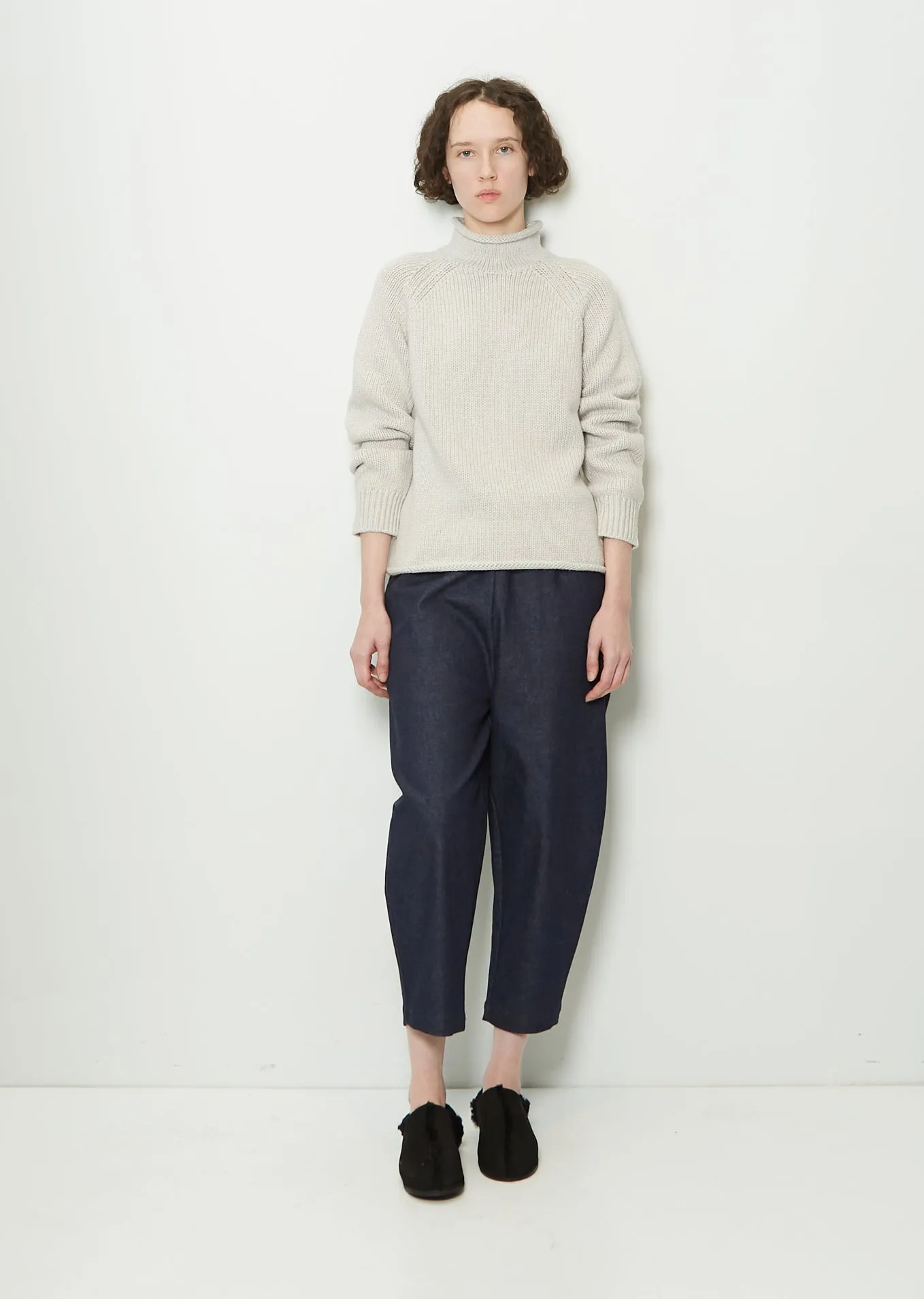 Merino Wool Rollneck — Pearl