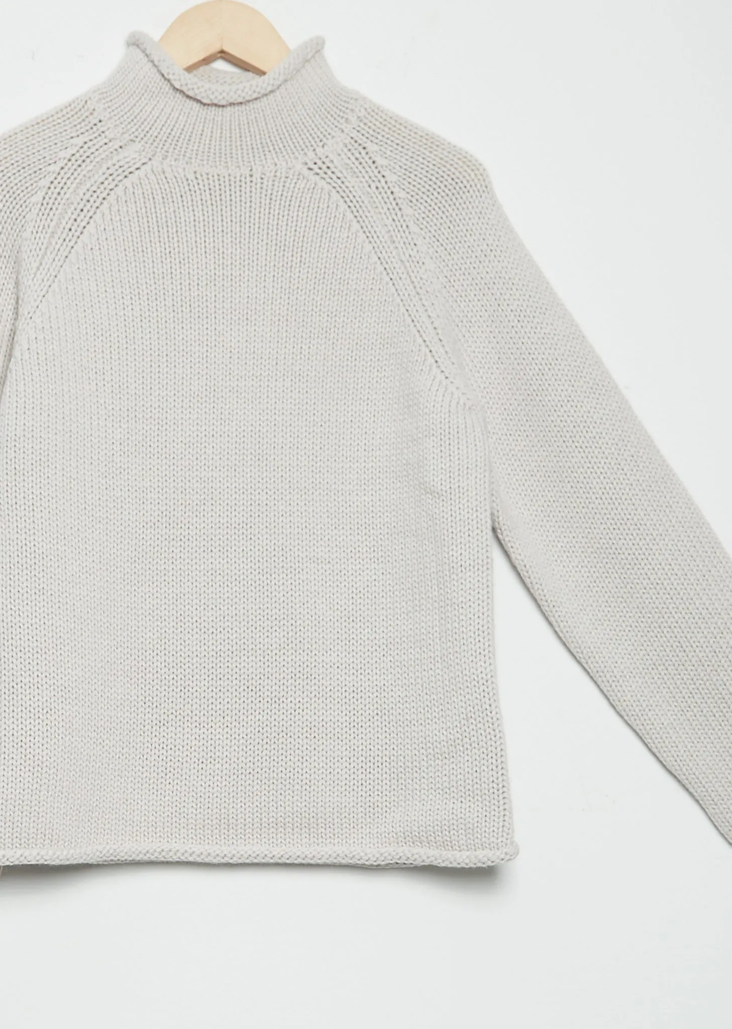 Merino Wool Rollneck — Pearl