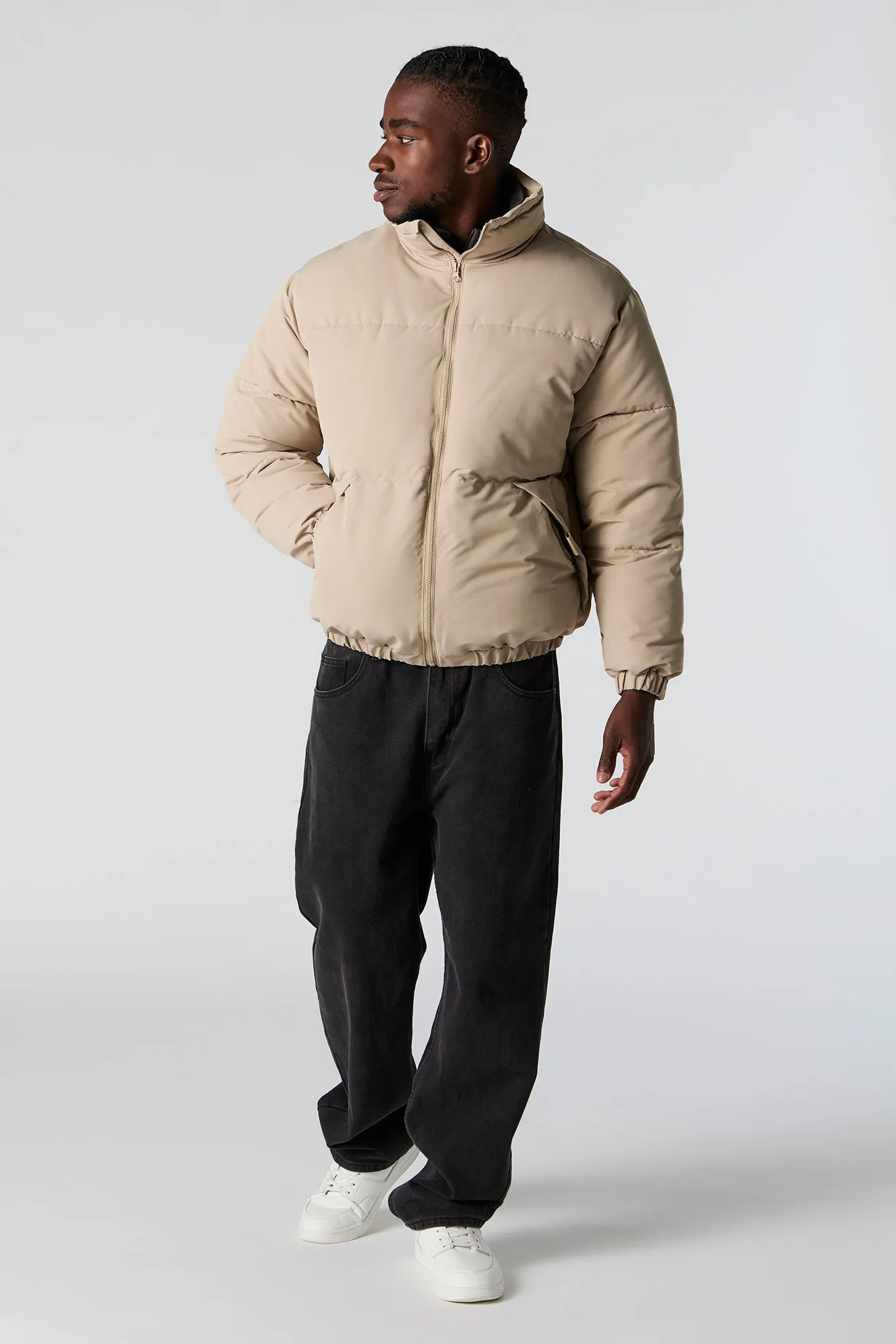 Mock Neck Puffer Jacket