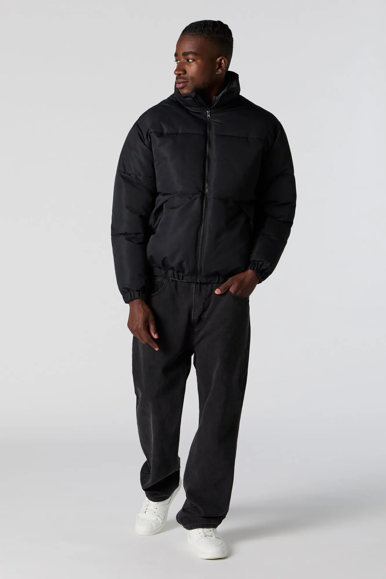 Mock Neck Puffer Jacket