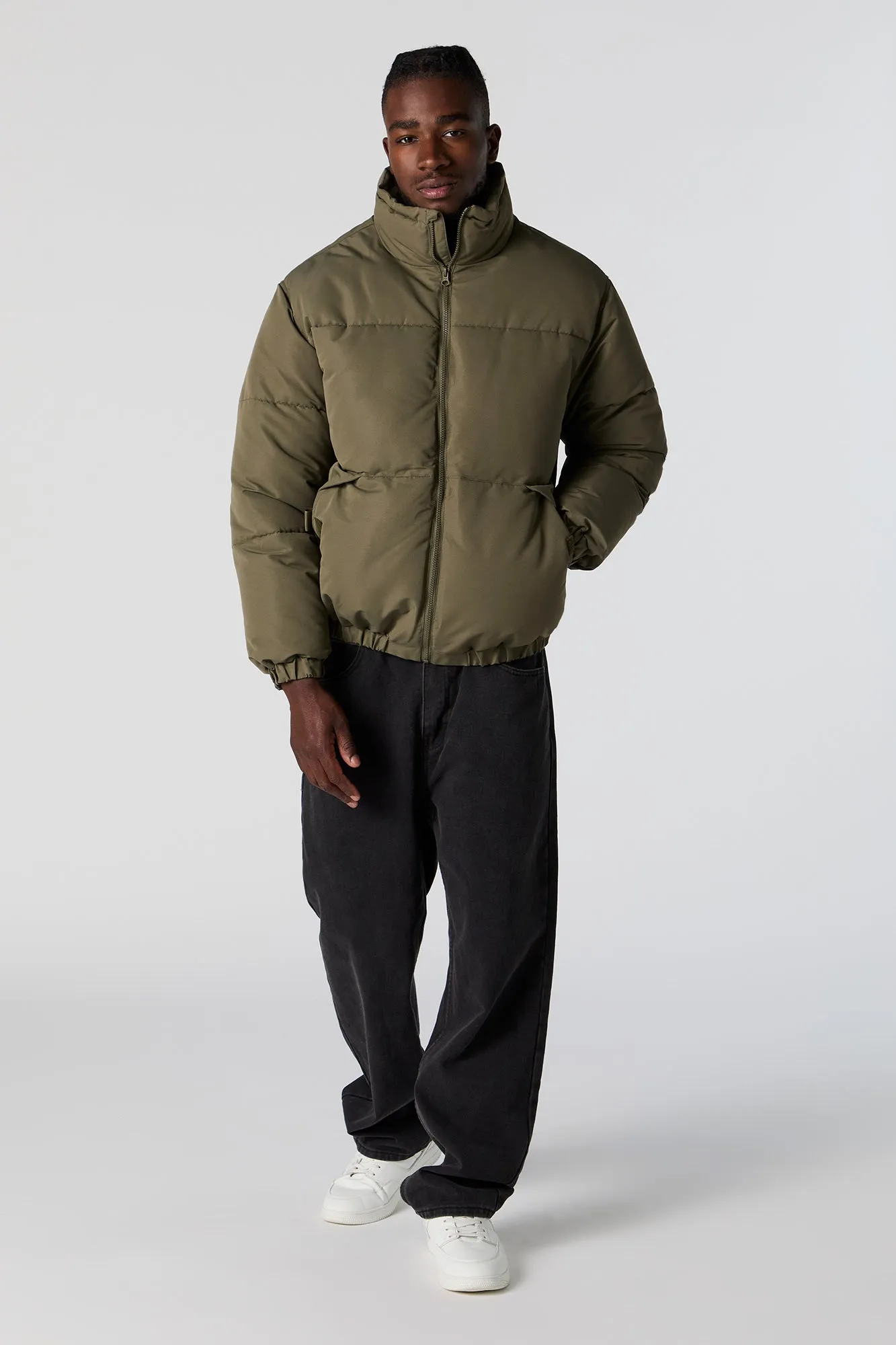 Mock Neck Puffer Jacket