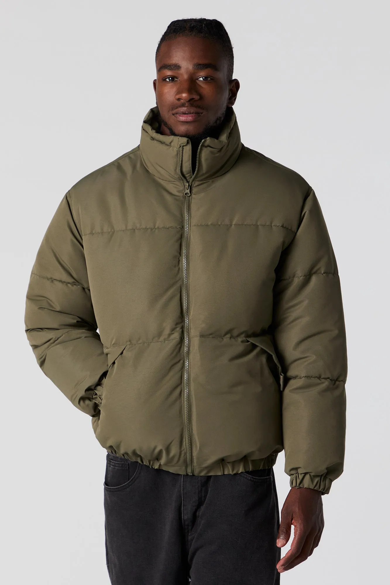 Mock Neck Puffer Jacket