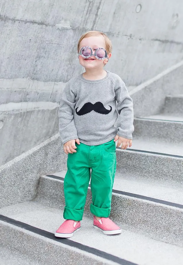 Mustache Sweater