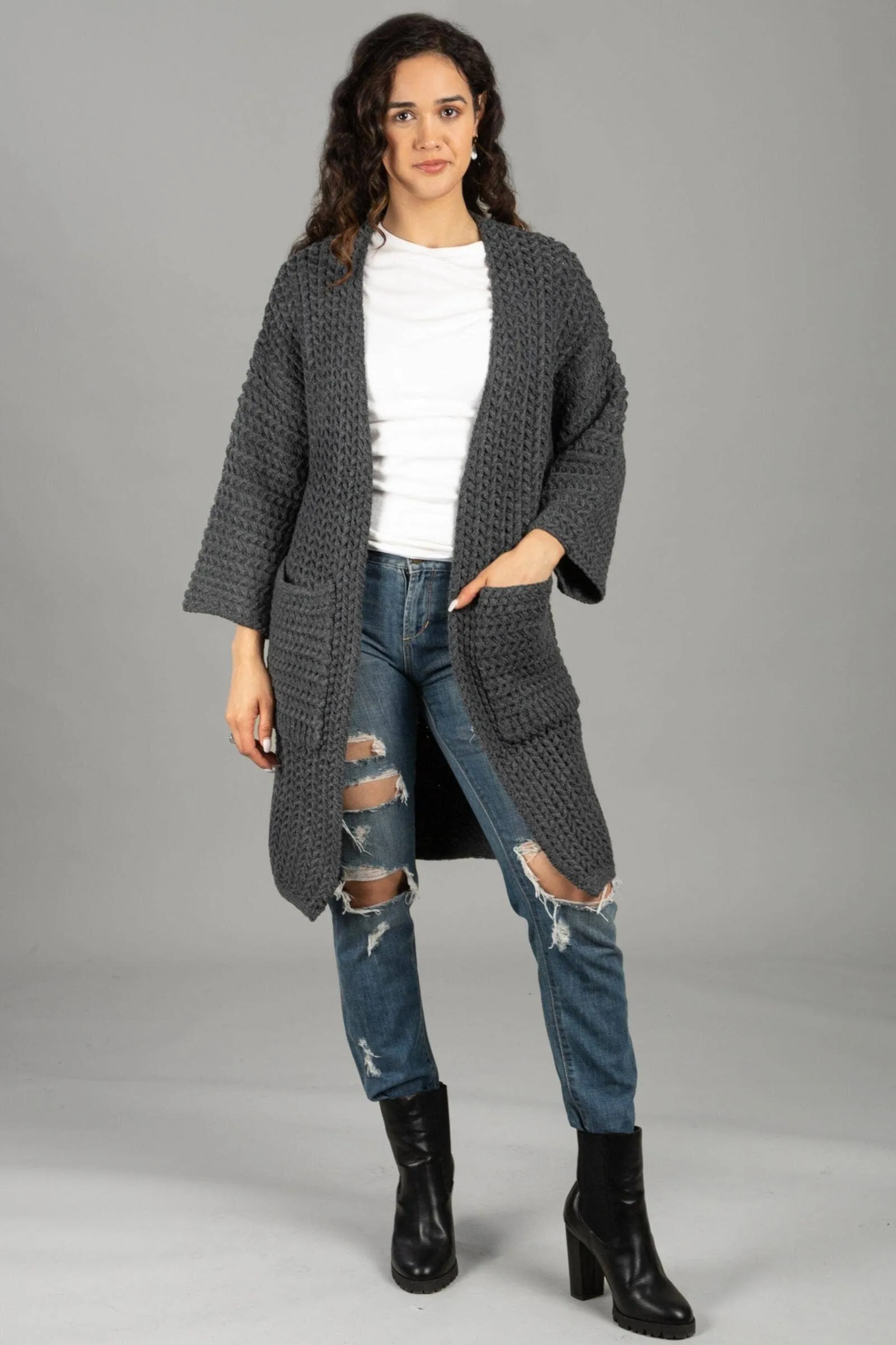 Nuli Cable Knit Kimono