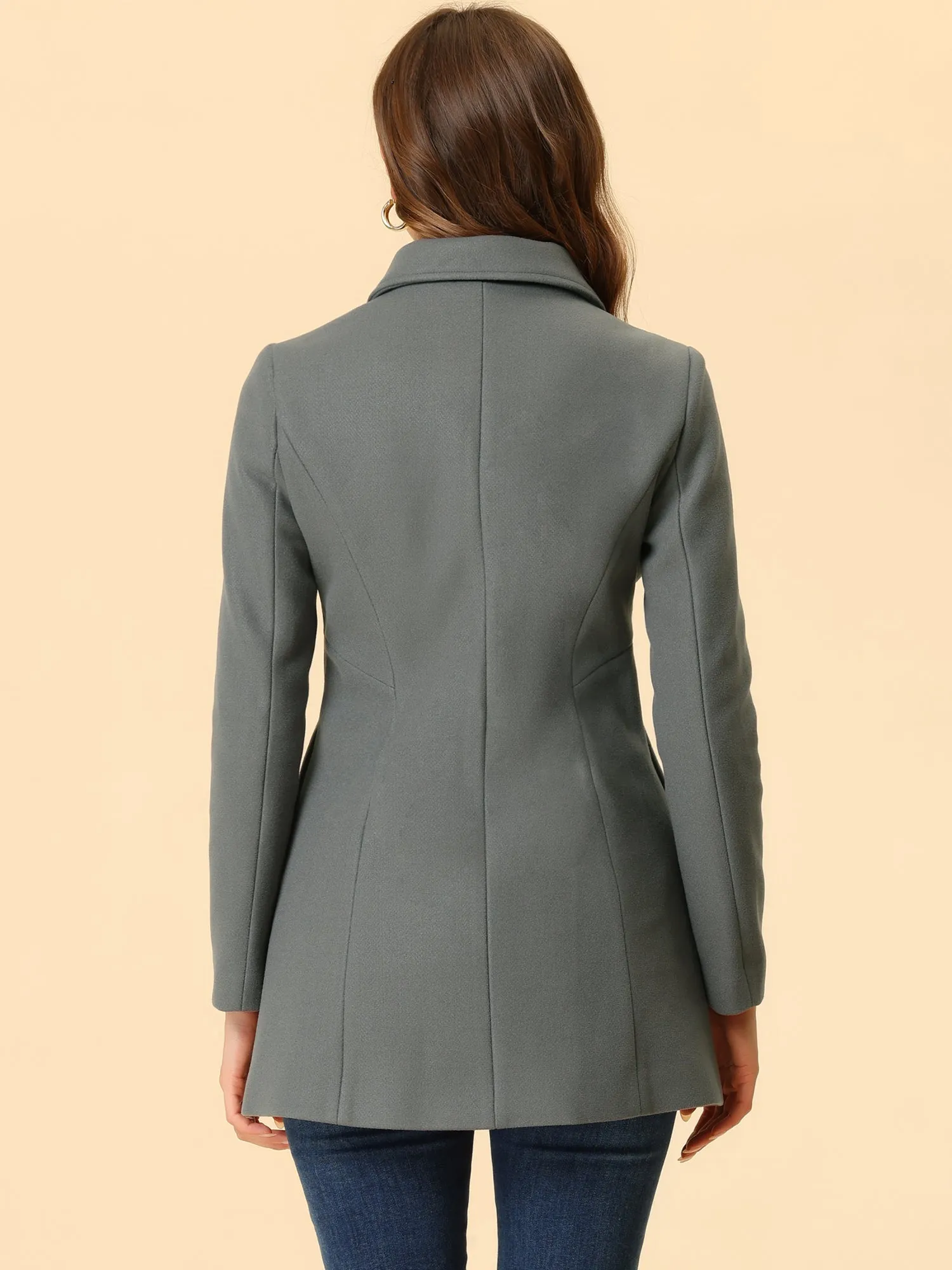 Peter Pan Collar Double Breasted Winter Long Trench Pea Coat