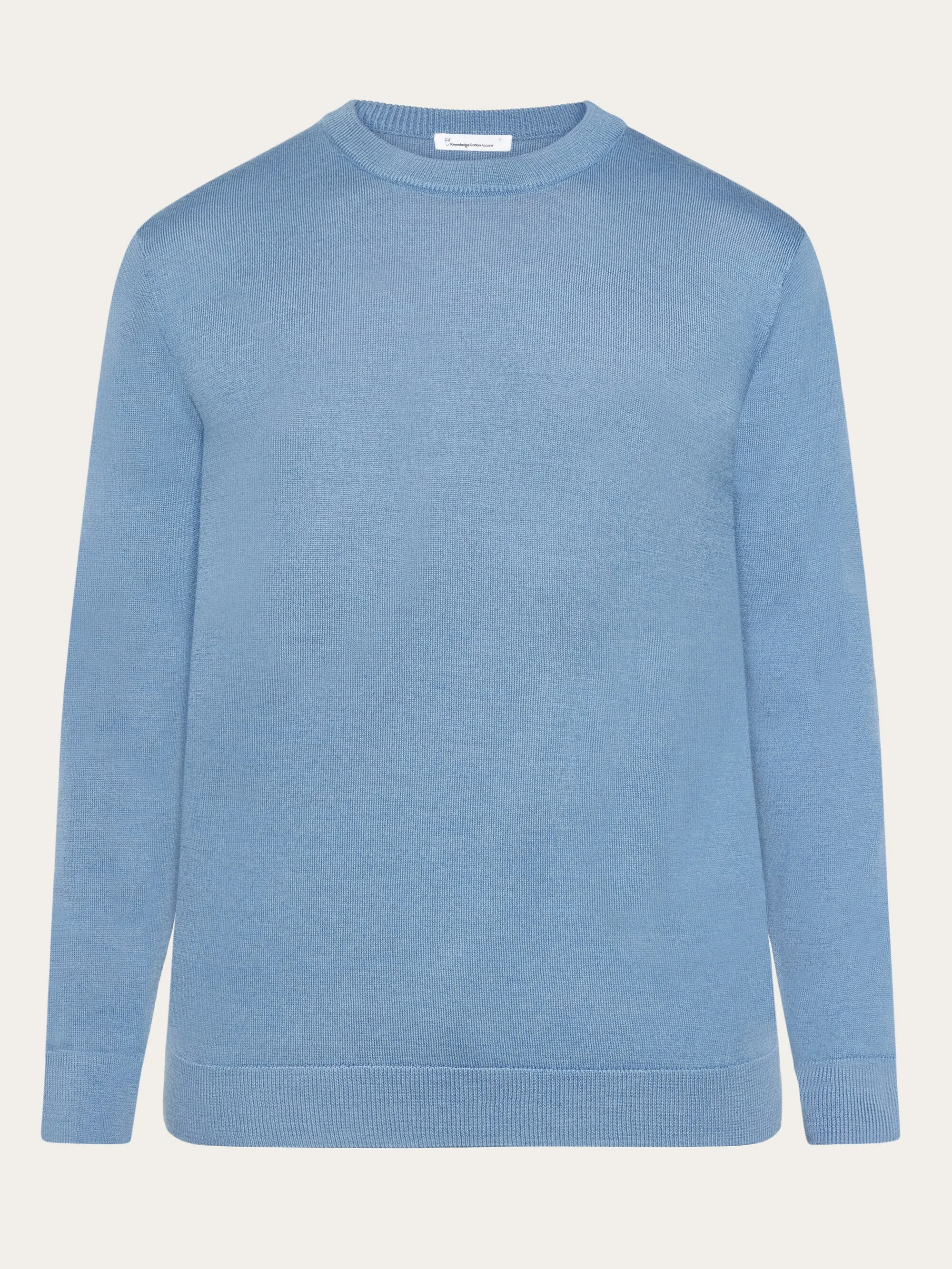 Regular merino knit crew neck - RWS - Moonlight Blue