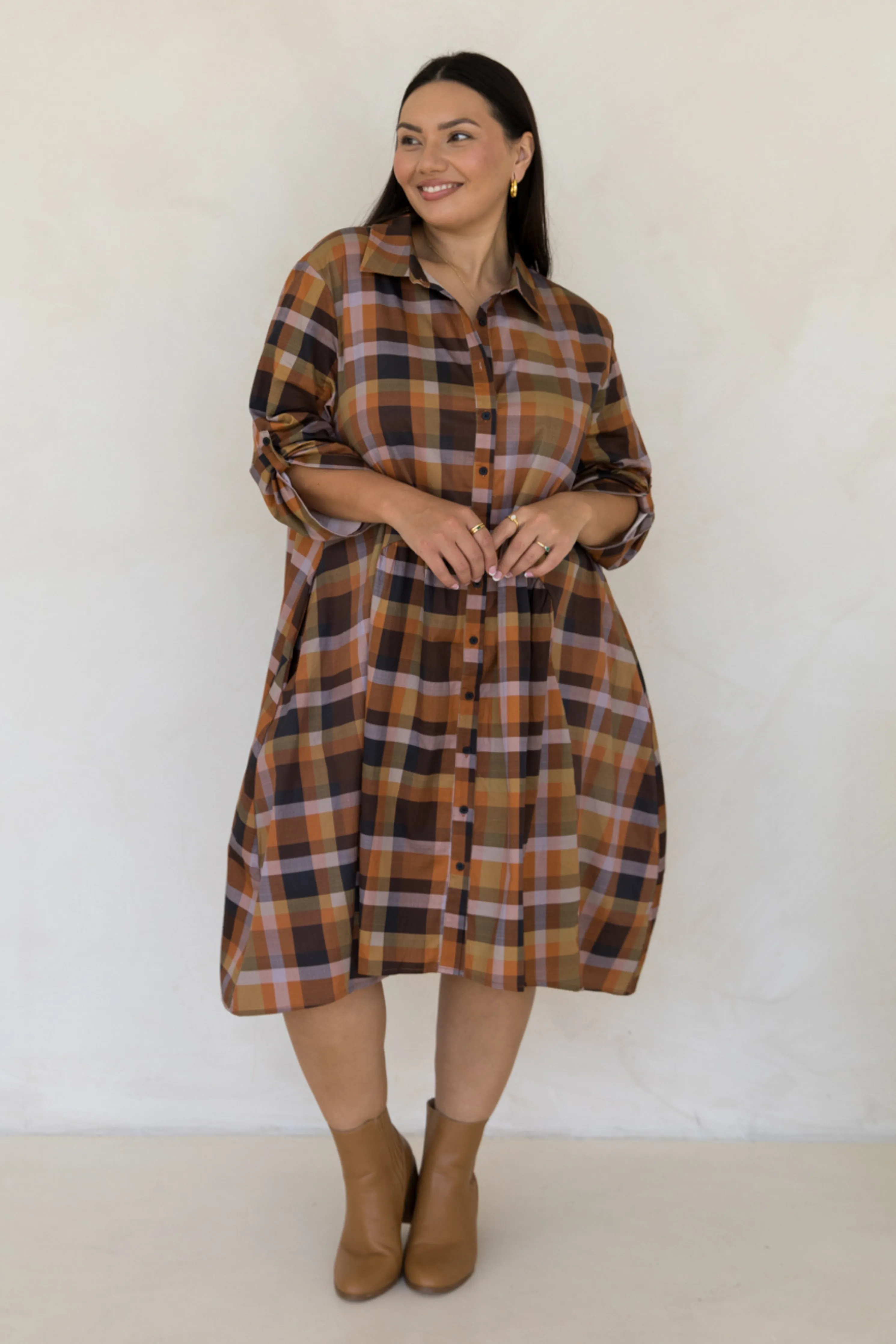 Soho Shirt Dress | Fall Check | FINAL SALE