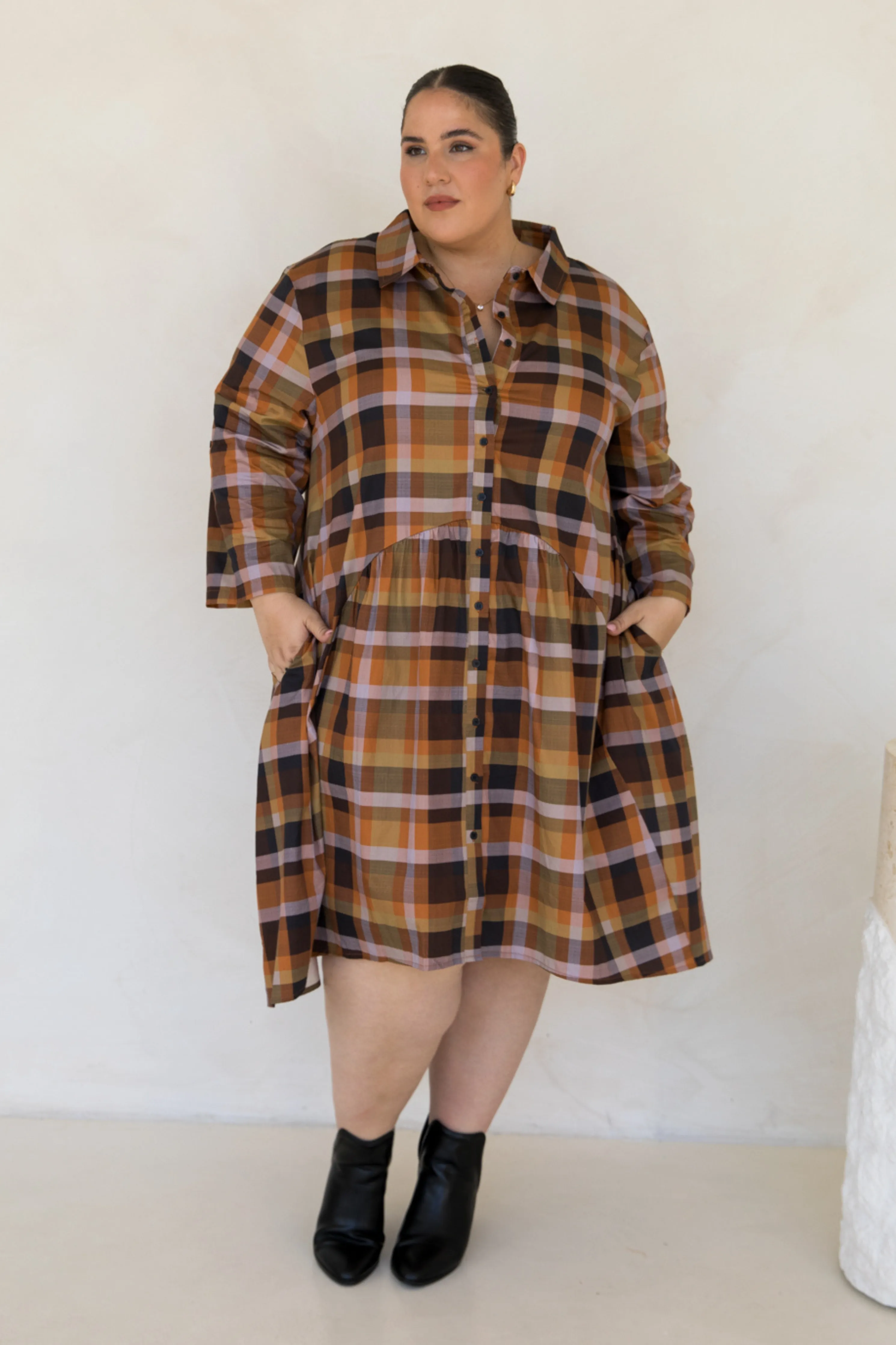 Soho Shirt Dress | Fall Check | FINAL SALE