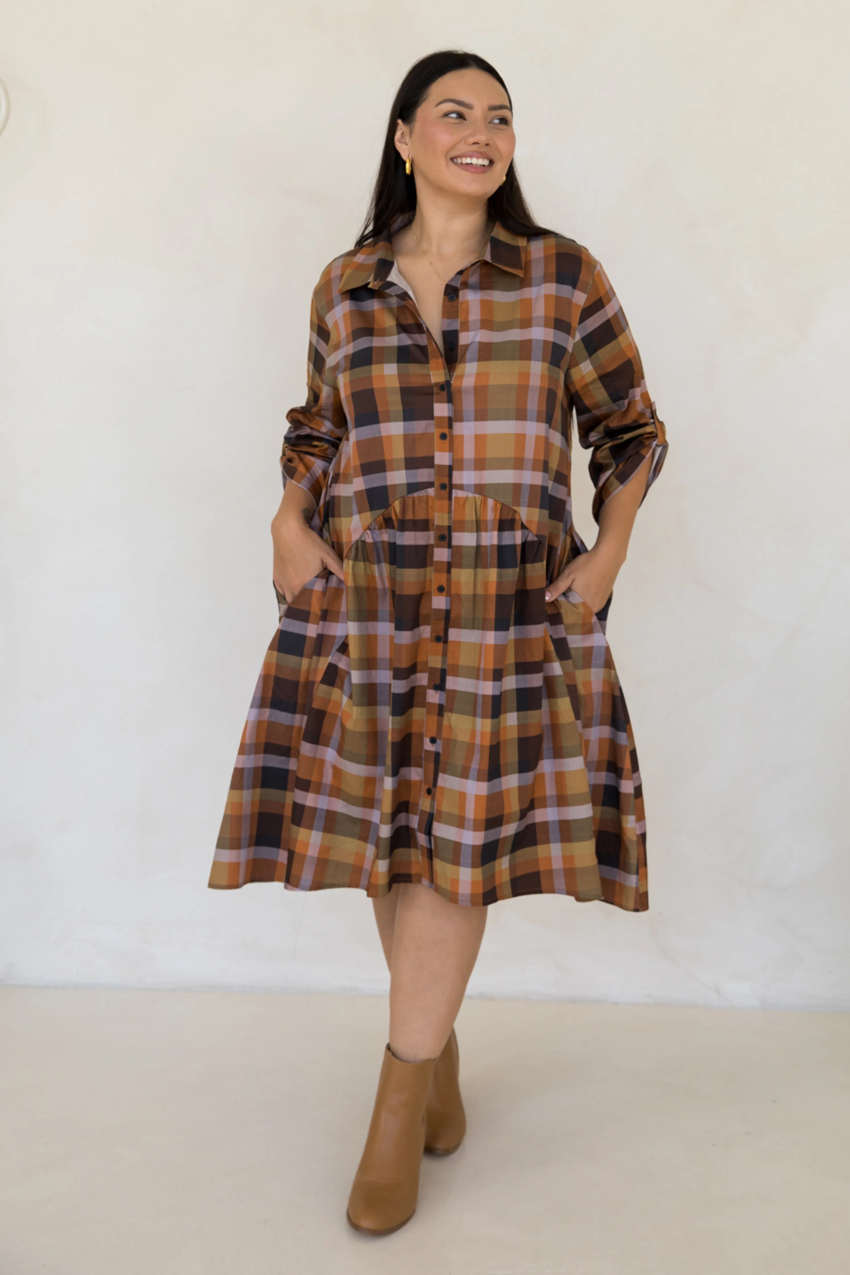 Soho Shirt Dress | Fall Check | FINAL SALE