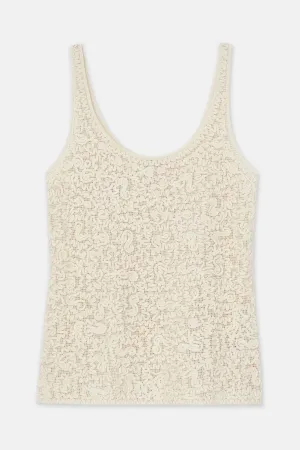 Soutache Embroidered Cotton Tank