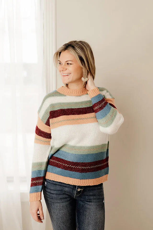 Striped Pullover Cozy Sweater