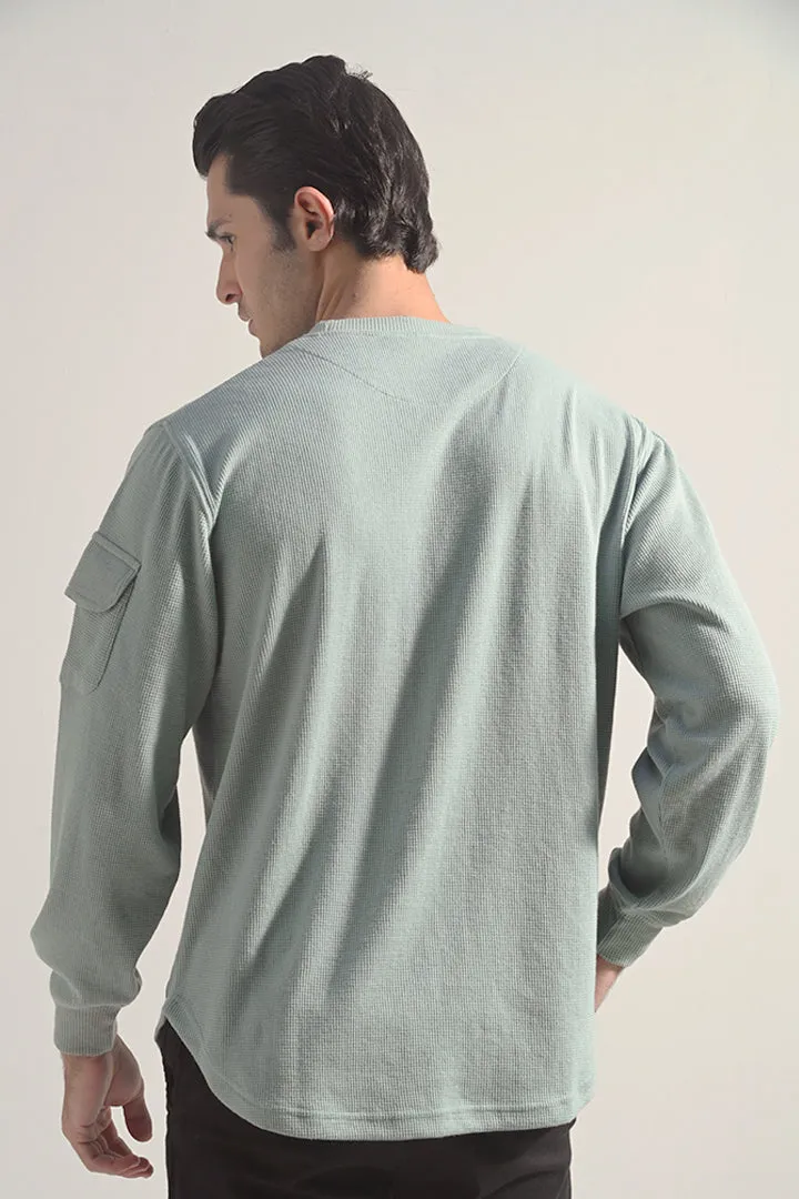 Textured Sweatshirt - Sage Green