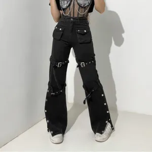 'Towards Hell' Baggy Strap Pants