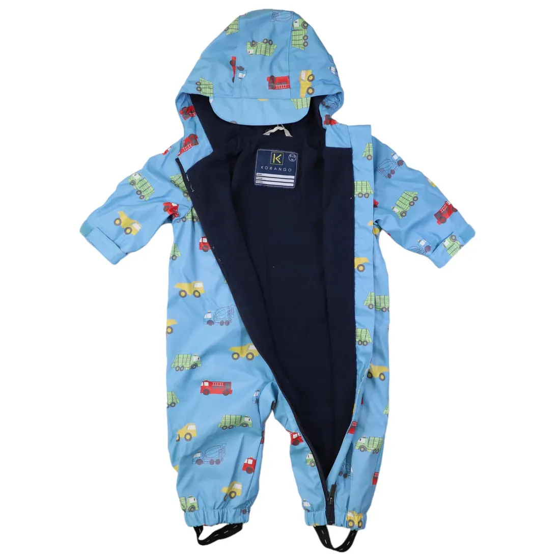 Truck polar fleece lined rain suit (airie blue)