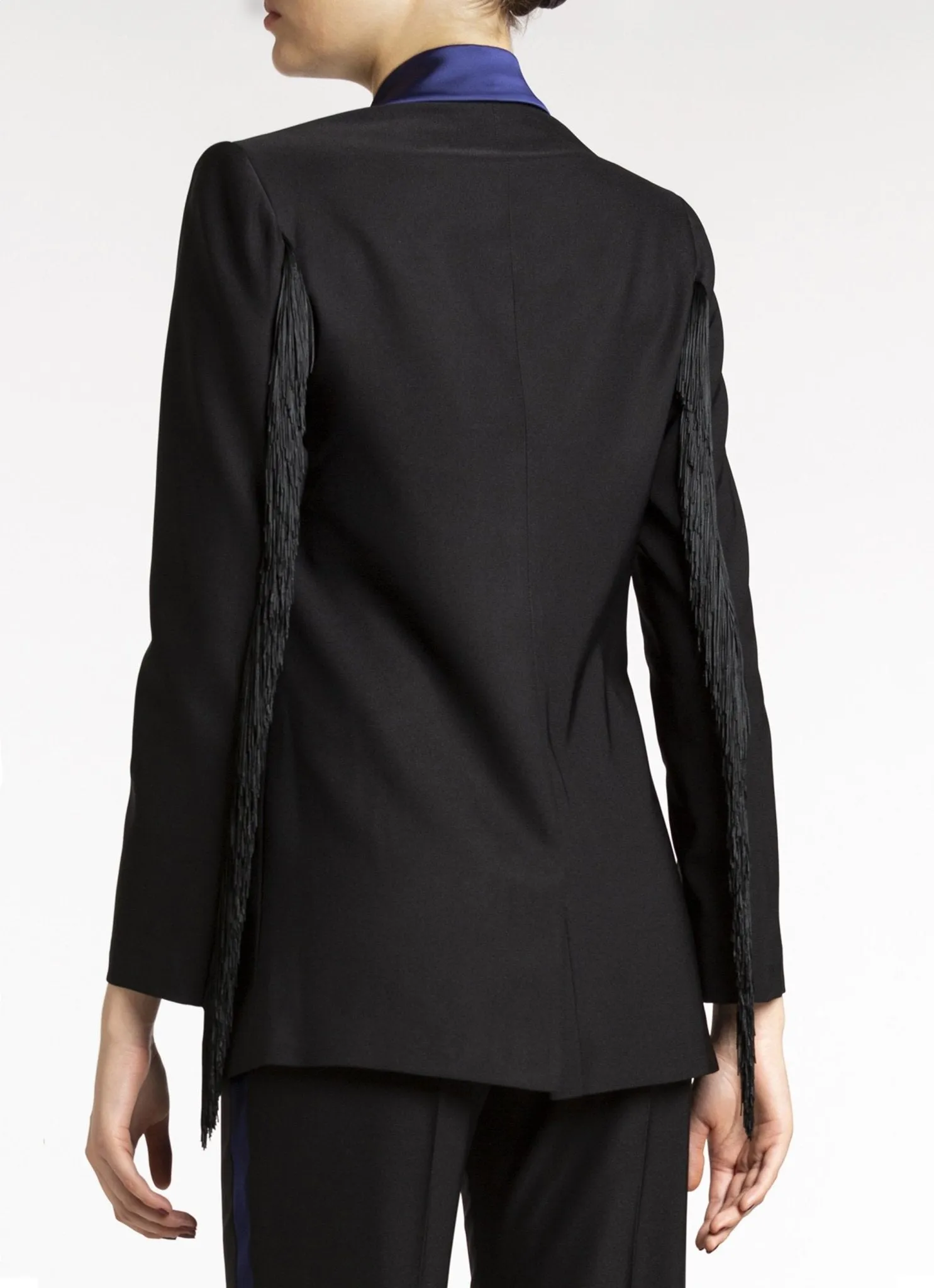 Tuxedo Blazer with Fringes