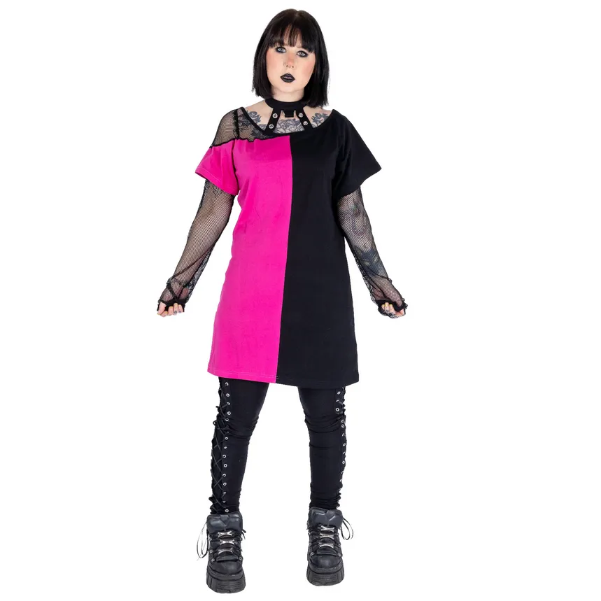 VEDA TOP - BLACK/PINK