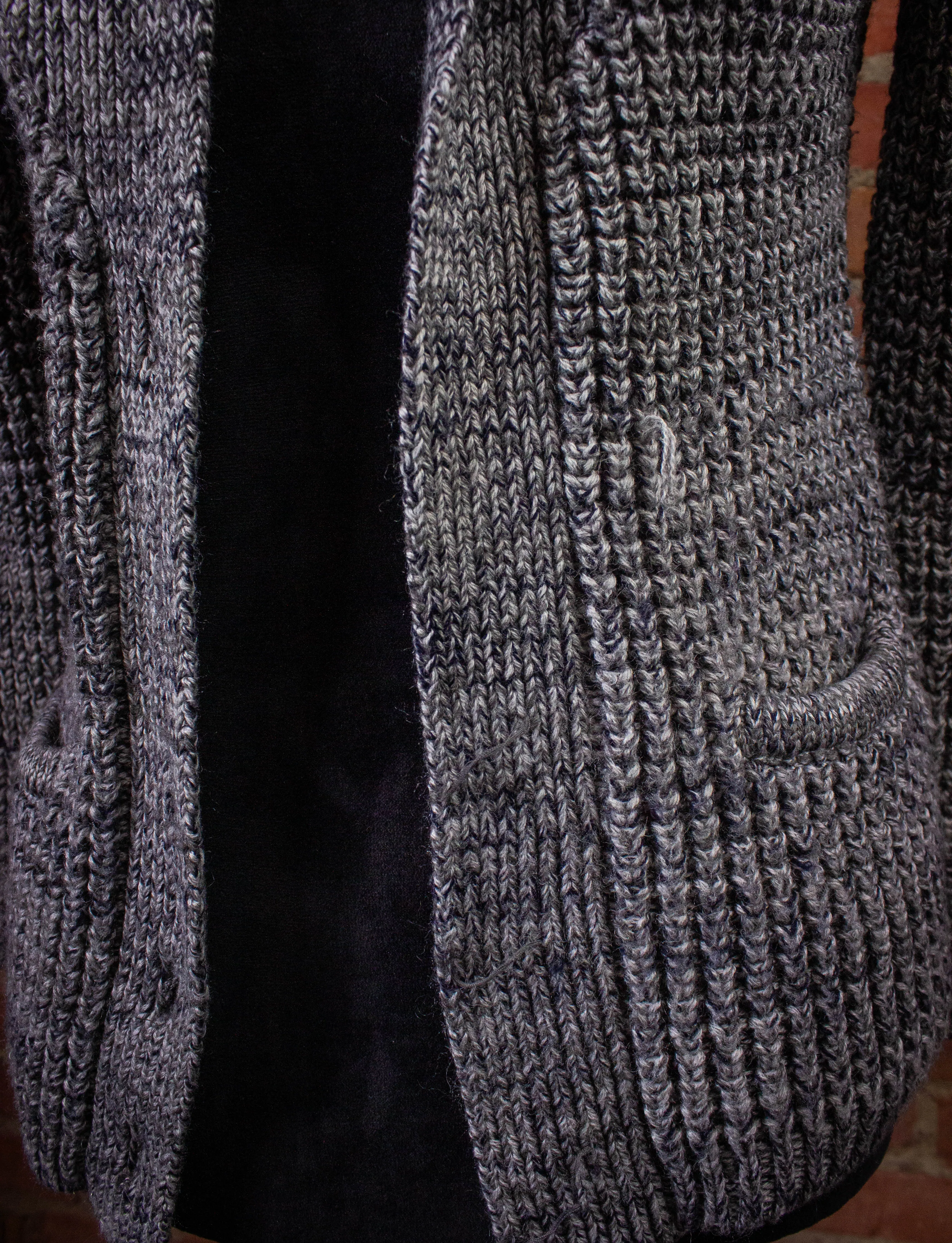 Vintage Rosanna Knit Cardigan 70s Gray XS