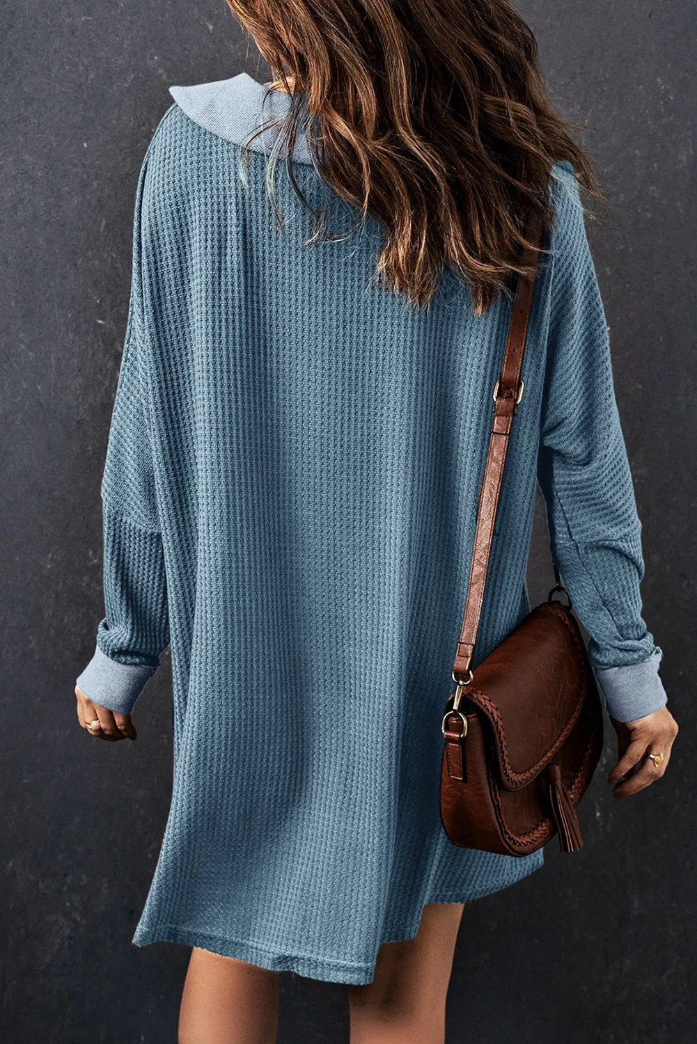 Waffle Knit Long Sleeve Top