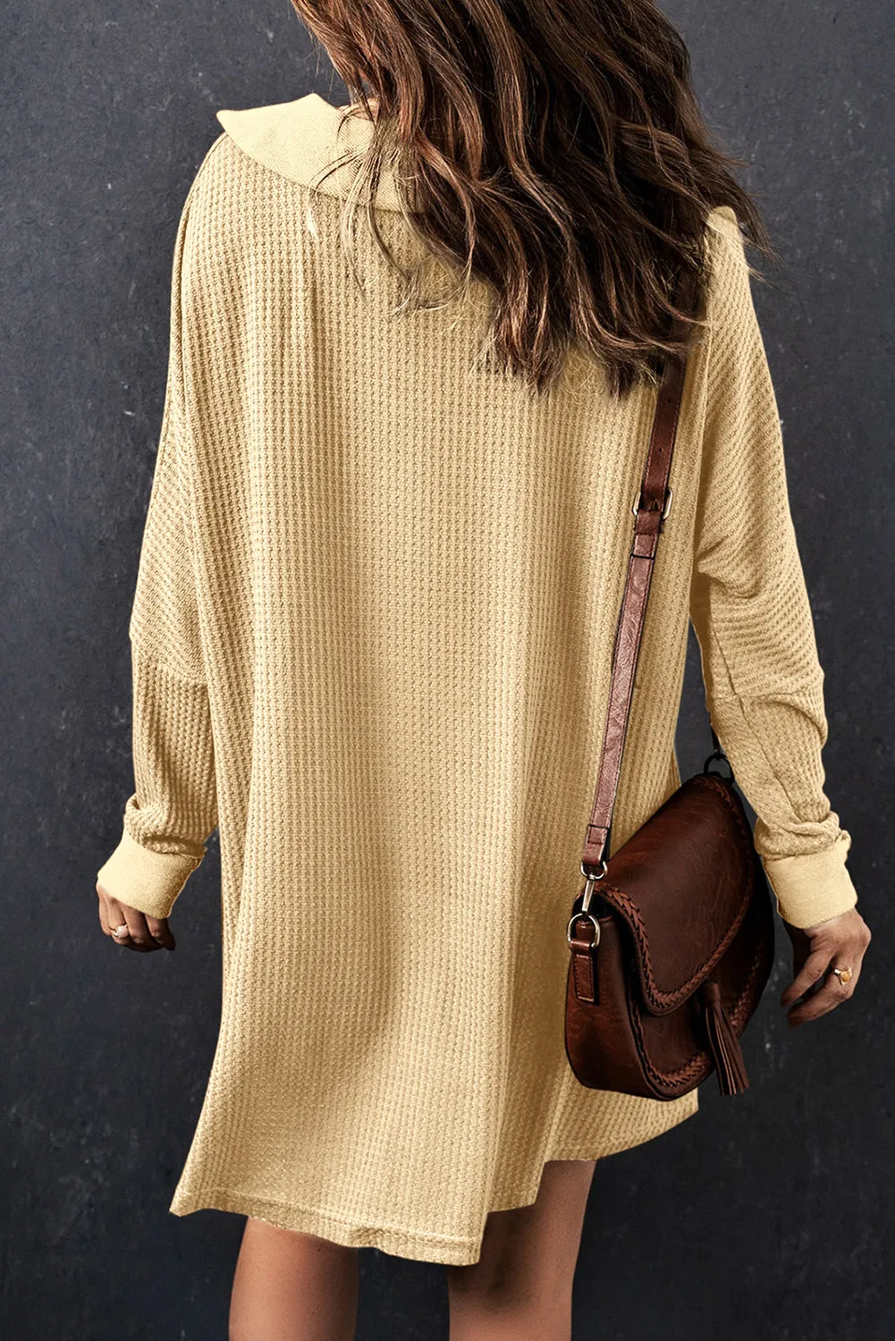 Waffle Knit Long Sleeve Top