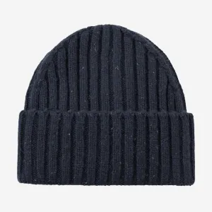 Wells Fleck Rib Beanie - Dark Navy