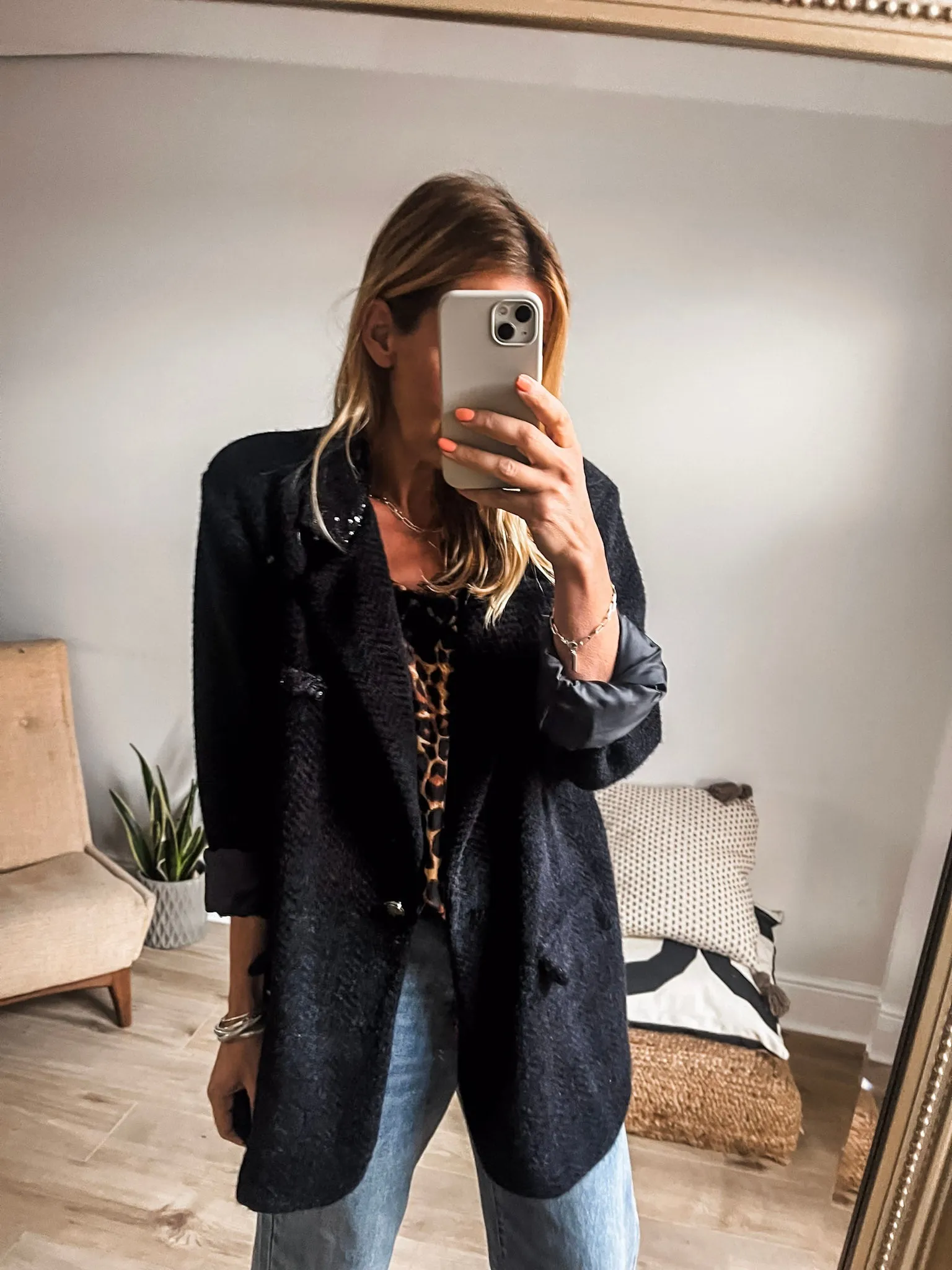 Wool Sequin Blazer